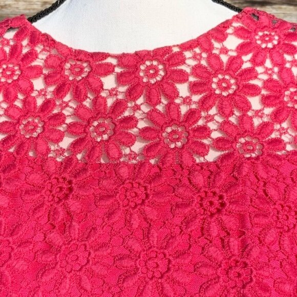 Vintage Floral Lace Pink Gown Size Medium - Picture 5 of 9